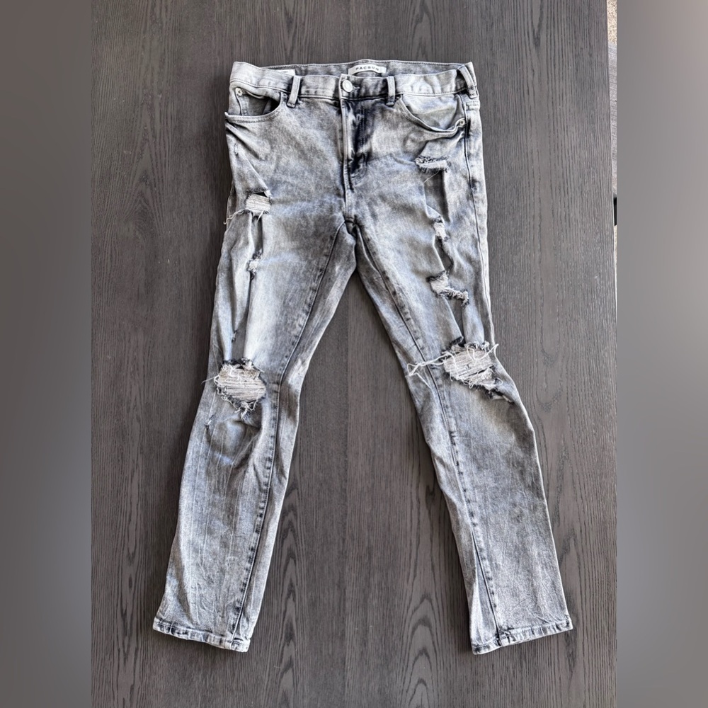 Men's PacSun Distressed Gray Skinny Jeans
